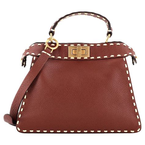 gilt fendi bag|Peekaboo ISeeU Medium Selleria .